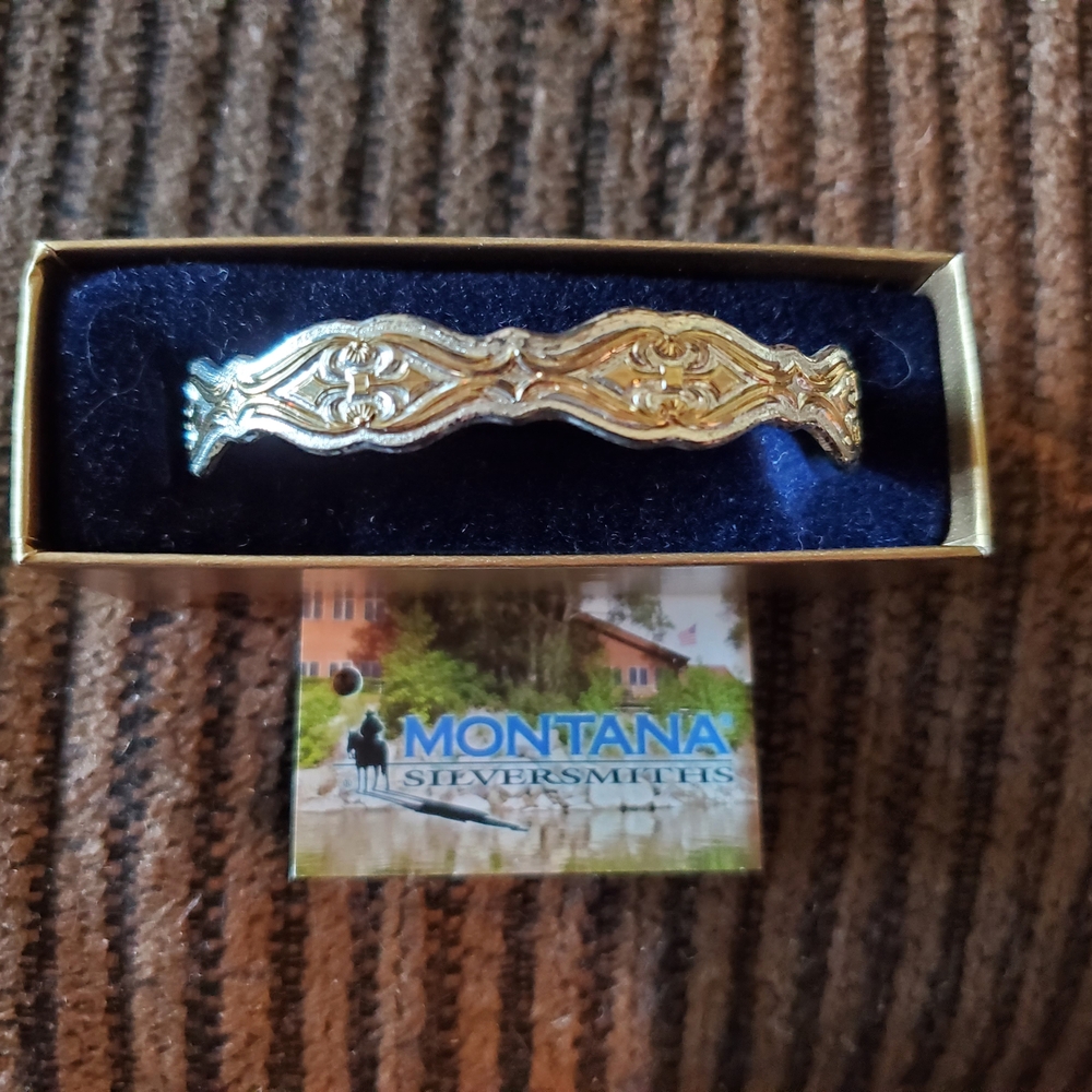 Montana Silversmiths Gold Filigree Fleur Cuff Bracelet